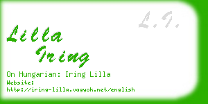 lilla iring business card